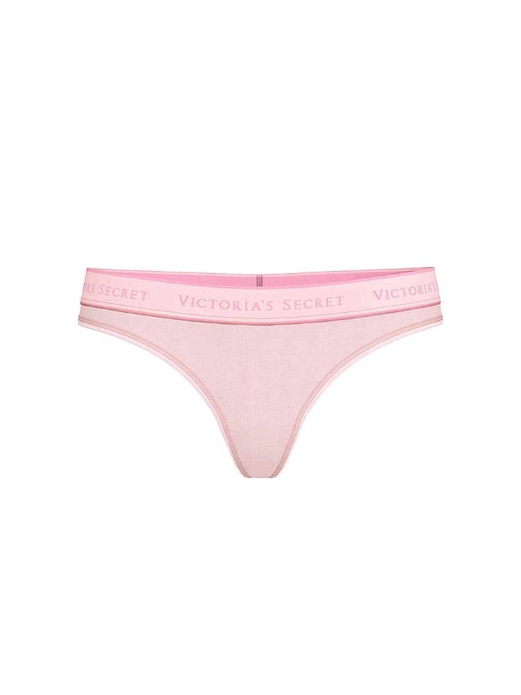 Victoria's Secret Pretty Blossom Pink Thong Modal Logo Knickers - Image 3 of 3 Victoria's Secret Pretty Blossom Pink Thong Modal Logo Knickers - Image 3 of 3