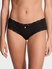 Victoria's Secret Black Cheeky Lace Waist Knickers - Image 1 of 2