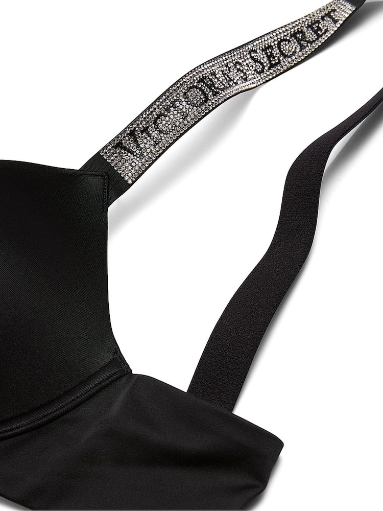 Victoria's Secret Black Lightly Lined Demi Shine Strap Bra - Image 3 of 3 Victoria's Secret Black Lightly Lined Demi Shine Strap Bra - Image 3 of 3