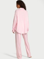 Victoria's Secret Heather Petal Pink Cotton Modal Long Pyjama Set - Image 2 of 3