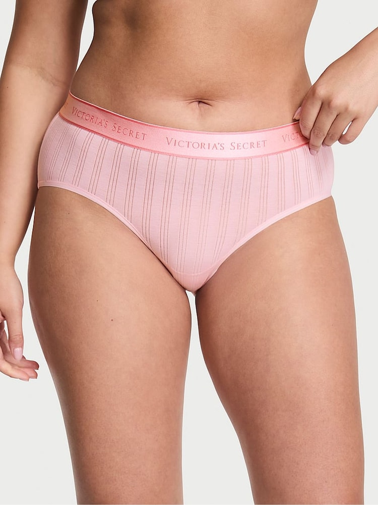 Victoria's Secret Pretty Blossom Pink Hipster Modal Logo Knickers - Image 1 of 3 Victoria's Secret Pretty Blossom Pink Hipster Modal Logo Knickers - Image 1 of 3