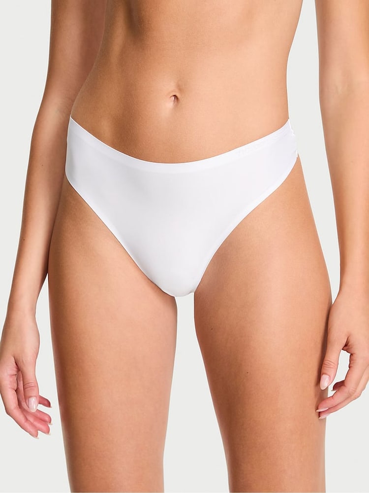 Victoria's Secret White Thong Mid-Rise Knickers - Image 1 of 3 Victoria's Secret White Thong Mid-Rise Knickers - Image 1 of 3