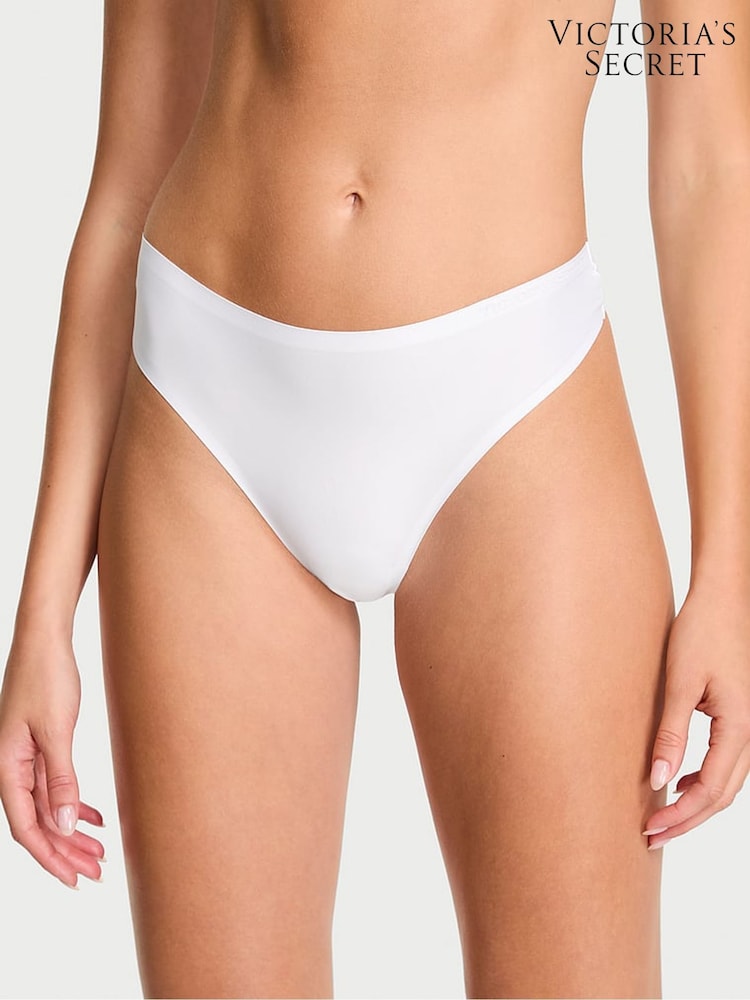 Victoria's Secret White Thong Mid-Rise Knickers - Image 2 of 3 Victoria's Secret White Thong Mid-Rise Knickers - Image 2 of 3