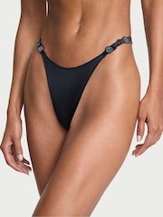 Victoria's Secret Dark Twilight Blue Brazilian Floral Shine Strap - Image 1 of 2