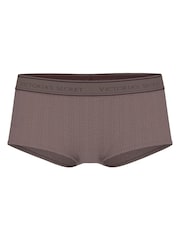 Victoria's Secret Cocoa Blush Heather Nude Short Modal Logo Knickers - Image 3 of 4