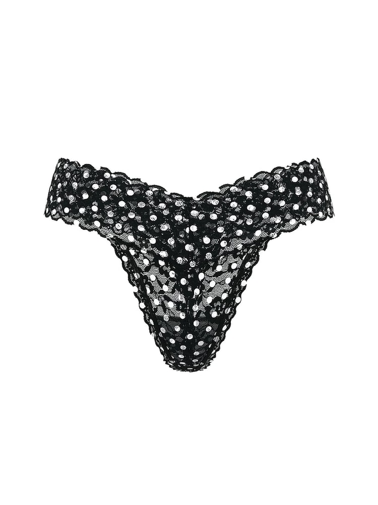 Victoria's Secret Black Dots Thong Knickers - Image 1 of 1