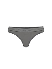 Victoria's Secret Anthracite Heather Grey Thong Modal Logo Knickers - Image 3 of 3
