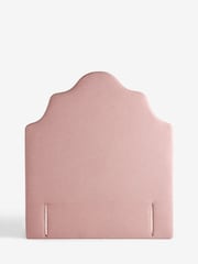 Natural Mix Light Rose Pink Grand Country Tall Upholstered Headboard - Image 4 of 4