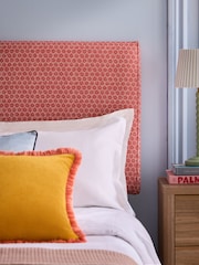 Patterned Lydhurst Geo Red Contemporary Upholstered Headboard - Image 2 of 3