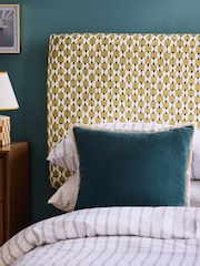 Patterned Rowe Geo Ochre Yellow Contemporary Upholstered Headboard - Image 2 of 3