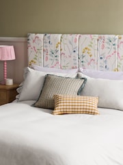 Patterned Isla Floral Blue Panelled Upholstered Headboard - Image 1 of 3