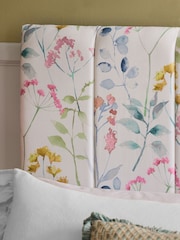 Patterned Isla Floral Blue Panelled Upholstered Headboard - Image 2 of 3