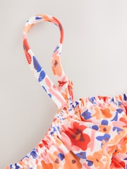 برتقالي زهور صغيرة - بيكيني بتصميم مكشكش (3-16 سنة) - صورة 4 من 4