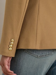 Lauren Ralph Lauren Classic Camel Curve Anfisa Bullion Jacquard Blazer - Image 4 of 8