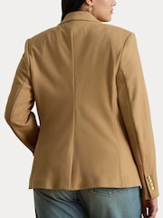 Lauren Ralph Lauren Classic Camel Curve Anfisa Bullion Jacquard Blazer - Image 6 of 8