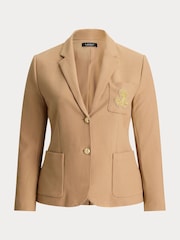 Lauren Ralph Lauren Classic Camel Curve Anfisa Bullion Jacquard Blazer - Image 8 of 8