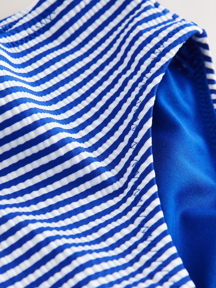 Mornarsko modra češnjeva črtasta gubata - Bikini (3-16let) - Slika 8 iz 8