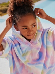 Multi Tie Dye Towelling Poncho (3-16yrs) - Image 4 of 8