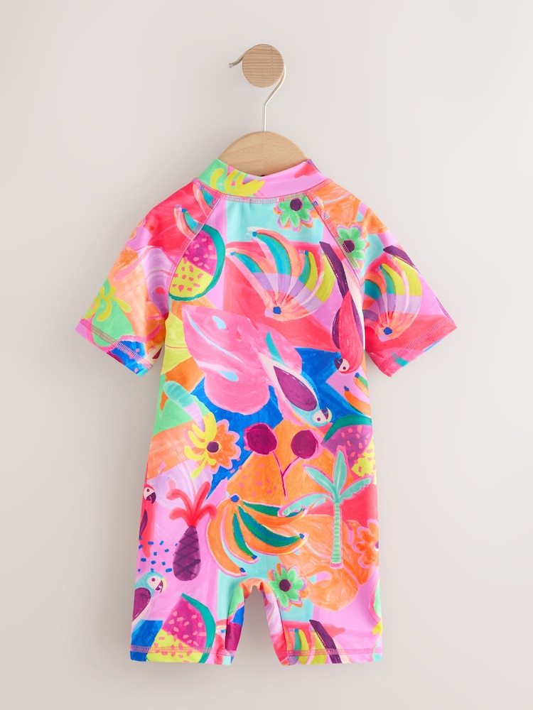 برتقالي شكل استوائي - بدلة سباحة واقية من الشمس (3 شهور-10 سنوات) - صورة 2 من 4 برتقالي شكل استوائي - بدلة سباحة واقية من الشمس (3 شهور-10 سنوات) - صورة 2 من 4