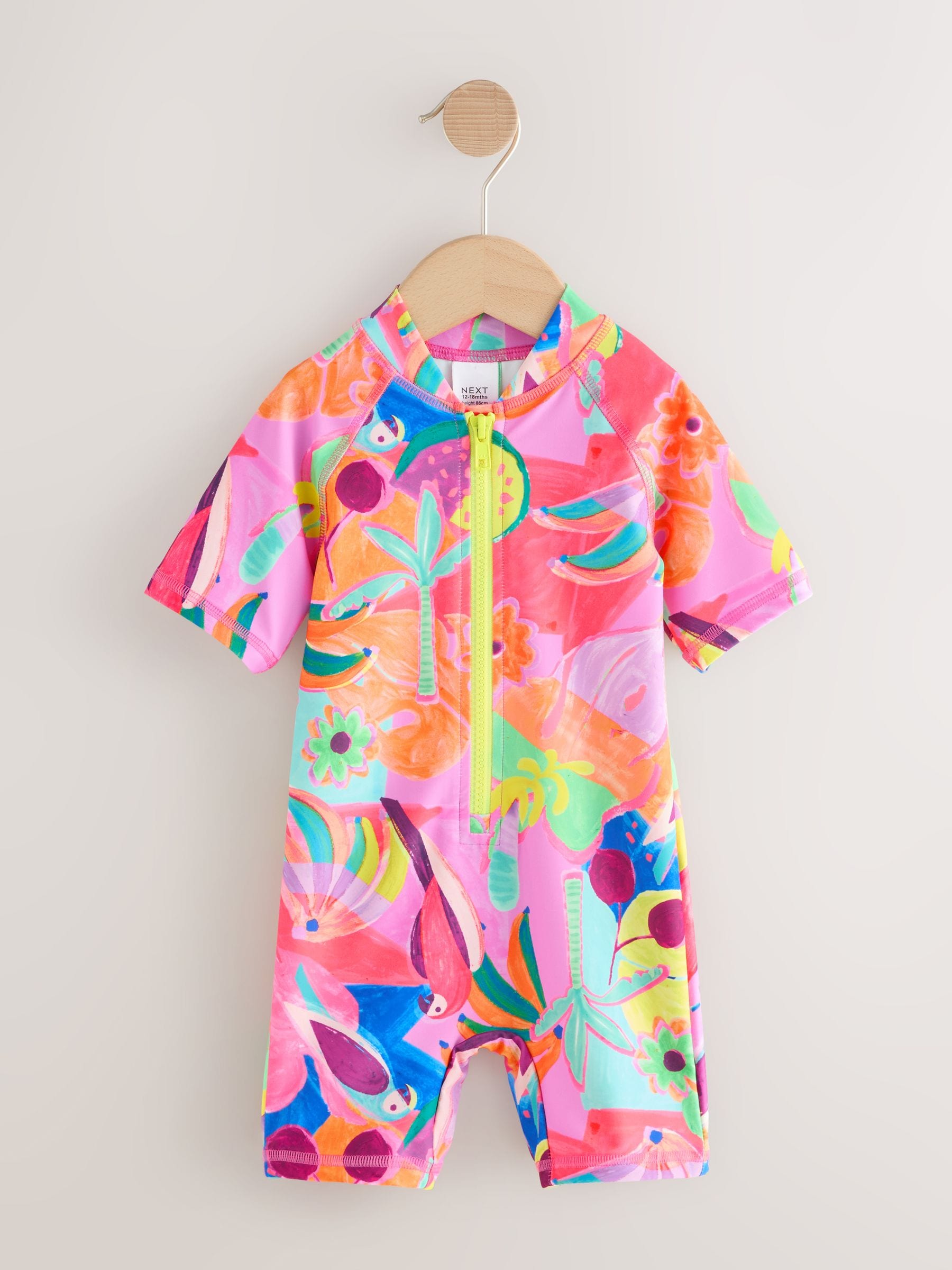 衛生日用品 summer Buy Orange Tropical Sunsafe Swimsuit (3mths-10yrs) from Next USA
