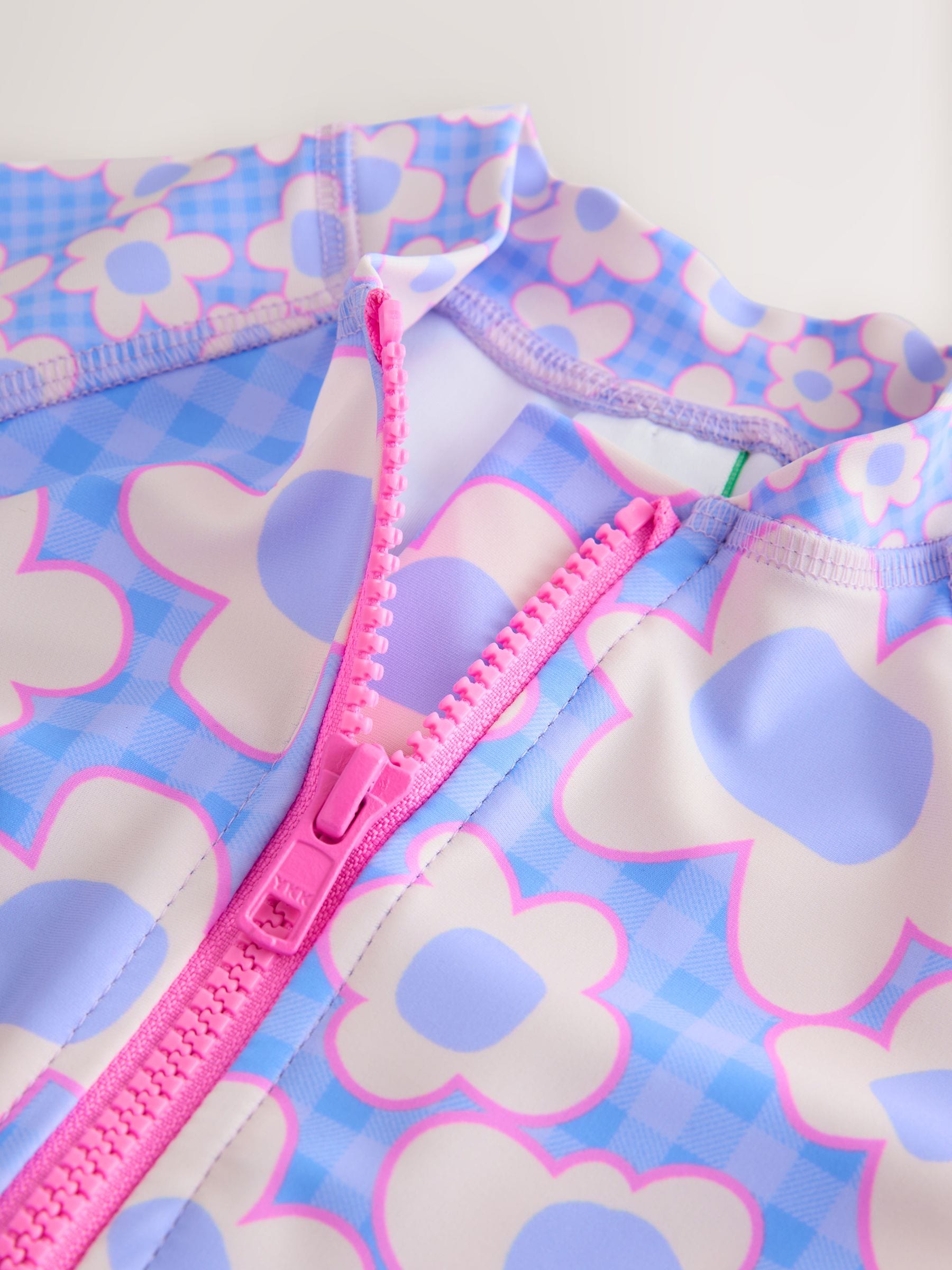 Buy Blue Stampy Floral Sunsafe Swimsuit (3mths-10yrs) from Next USA