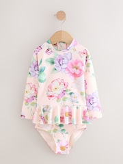 Pink Floral Print Sunsafe Swim Set (3mths-7yrs) - Image 1 of 4