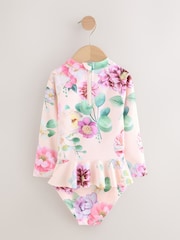Pink Floral Print Sunsafe Swim Set (3mths-7yrs) - Image 2 of 4