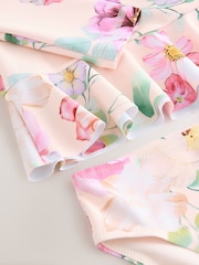 Pink Floral Print Sunsafe Swim Set (3mths-7yrs) - Image 4 of 4