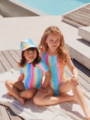 Rainbow Stripe Short Sleeved Sunsafe Swim Set (3mths-10yrs) - Image 5 of 9