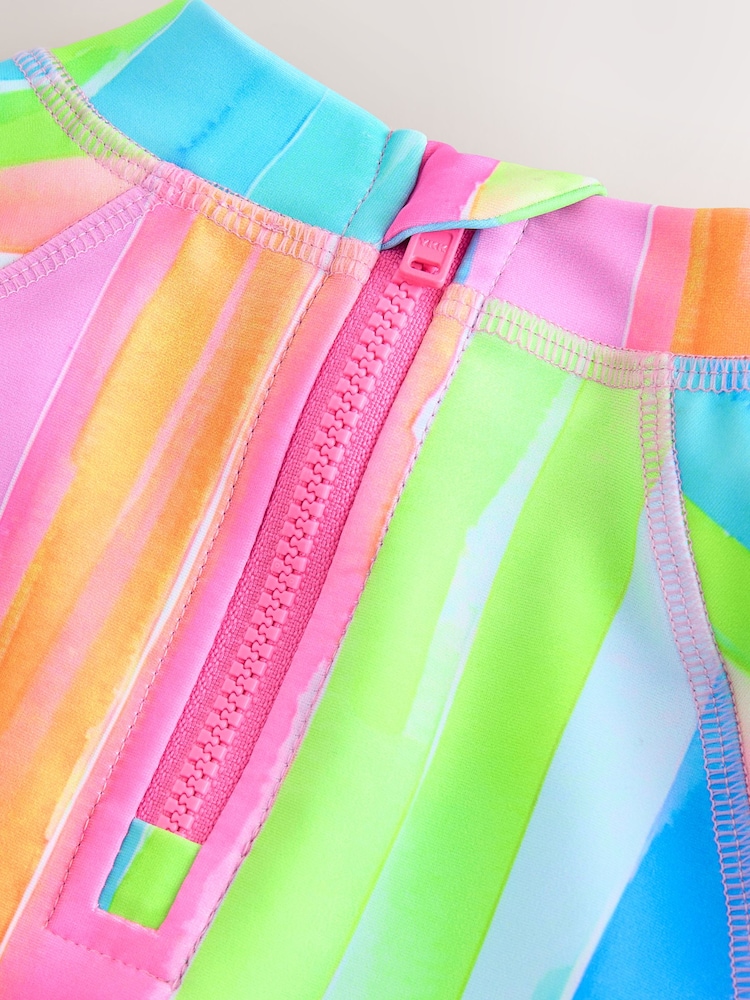Rainbow Stripe Short Sleeved Sunsafe Swim Set (3mths-10yrs) - Image 9 of 9