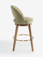 Relaxed Olive Green Monroe Swivel Bar Stool - Image 6 of 9