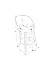 Relaxed Olive Green Monroe Swivel Bar Stool - Image 8 of 9