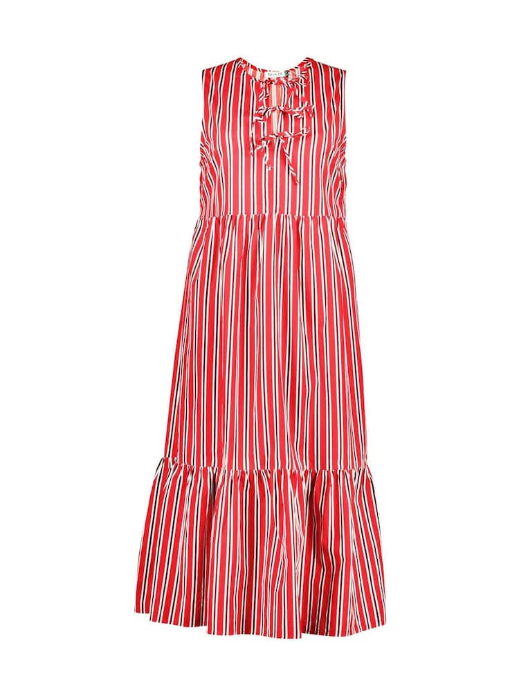 Baukjen Red Devia Tie 100% Organic Cotton Midi Dress - Image 5 of 5
