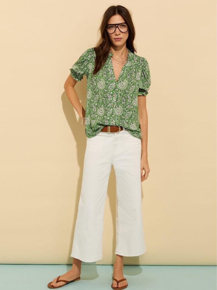 Baukjen Green Nolan Printed Blouse - Image 2 of 5
