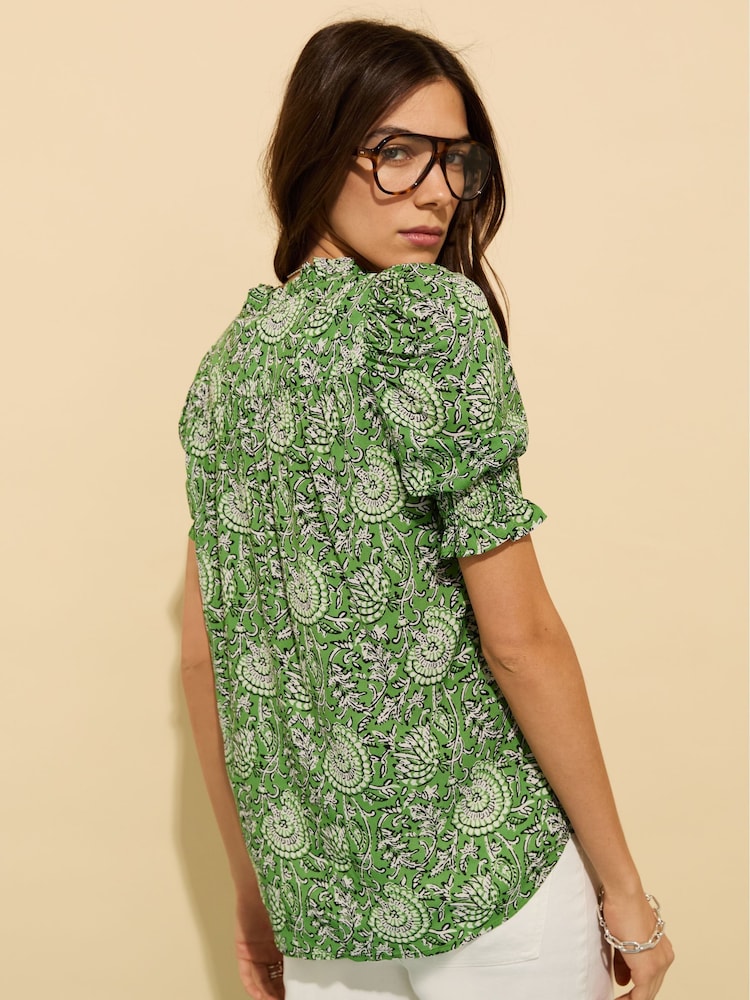 Baukjen Green Nolan Printed Blouse - Image 4 of 4