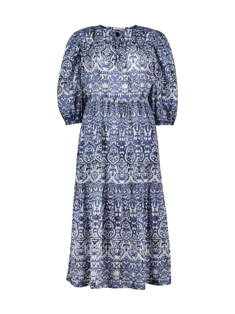 Baukjen Blue Mathilda 100% Organic Cotton Kaftan Dress - Image 5 of 5