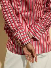 Baukjen Red Rishma 100% Cotton Stripe Shirt - Imagen 3 de 3
