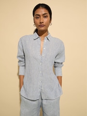 Baukjen Blue Muriel 100% Linen Shirt - Image 1 of 4