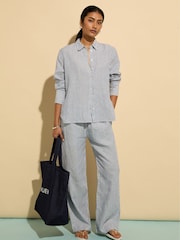 Baukjen Blue Muriel 100% Linen Shirt - Image 3 of 4