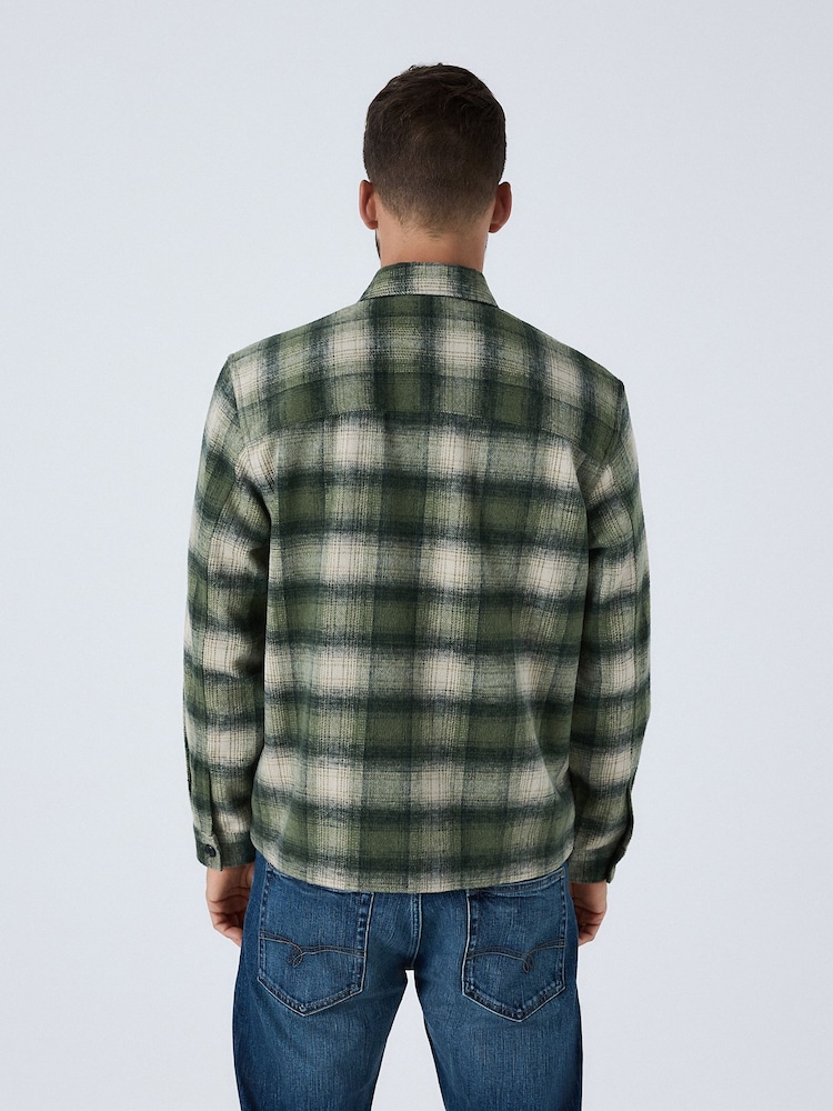 Green Check Borg Lined Shacket - Image 2 of 10 Green Check Borg Lined Shacket - Image 2 of 10