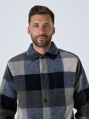 Blue Check Wool Look Shacket - Image 1 of 11