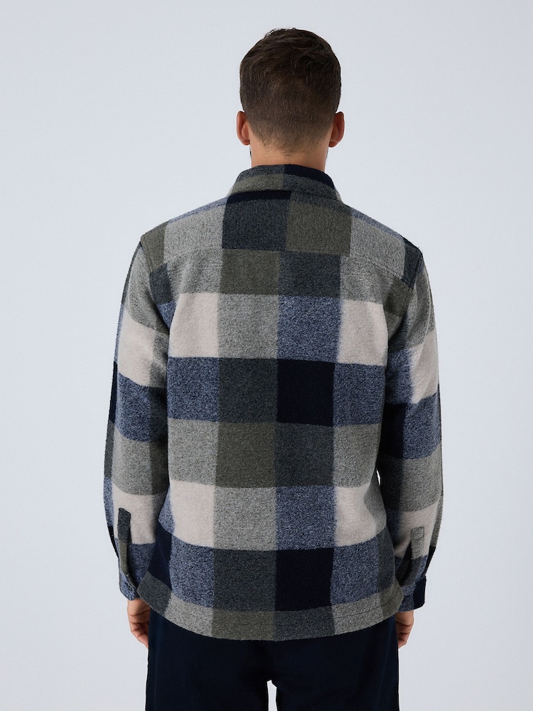 Blue Check Wool Look Shacket - Image 2 of 11