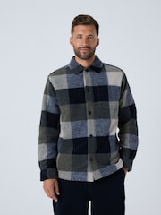 Blue Check Wool Look Shacket - Image 3 of 11