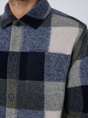 Blue Check Wool Look Shacket - Image 6 of 11