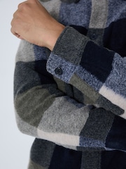 Blue Check Wool Look Shacket - Image 7 of 11