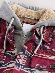 Burgundy Red Navajo Style Shacket - Image 12 of 12