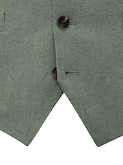 Skopes grey Tailored Fit Calvados Single Breasted Linen Blend Suit Waistcoat - Image 6 of 6
