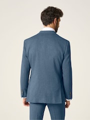 Skopes Blue Single Breasted Tailored Fit Calvados Linen Blend Suit Waistcoat - Image 2 of 5