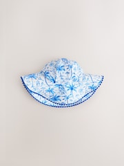 Blue Palm Print Swim Hat (3mths-10yrs) - Image 3 of 5