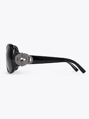 Carvela Oversized C pretos Sunglasses - Imagem 2 de 3